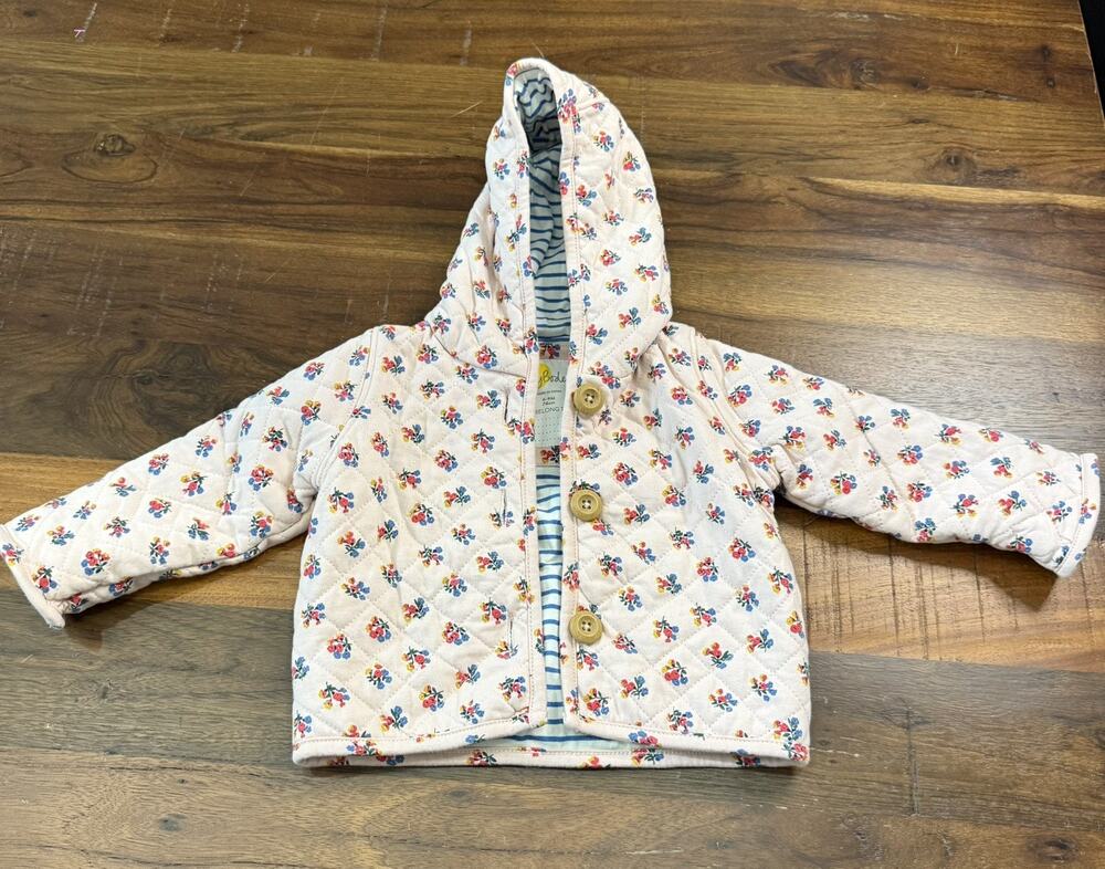 Boden quilted floral jersey jacket size 6-9 months